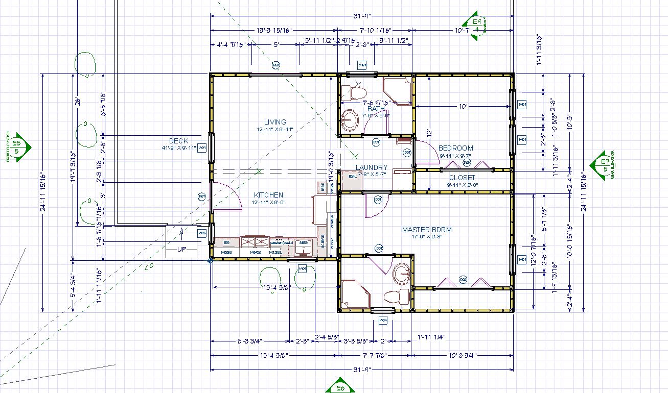 Tiny House Blueprints Plans 2 Bedroom and Loft 722 SQFT