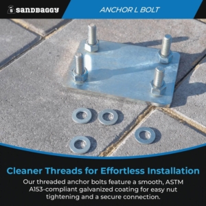 Sandbaggy 5/8" x 14" Threaded Concrete Anchor L-Bolts