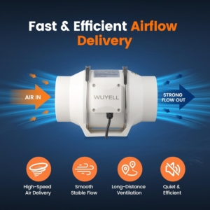 160 CFM Duct Booster Fan High-Efficiency