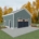 Two Car Garage Plans 24' x 24' Blueprints Vaulted Ceiling GP-104